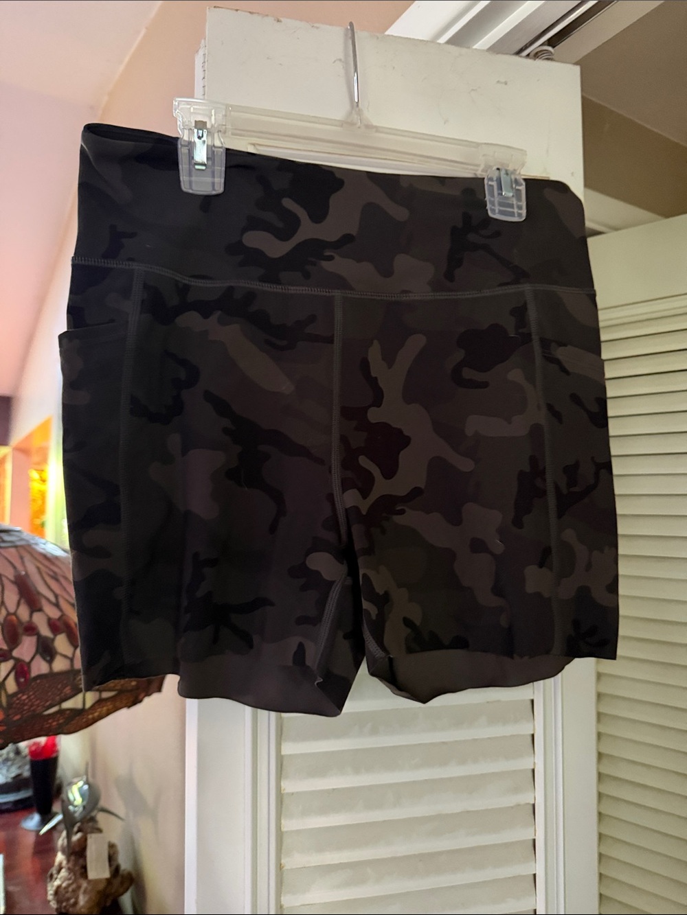 Zyia Camo Active Shorts - Black